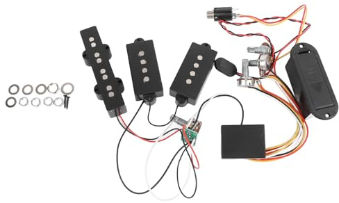 RiToEasysports E-Bass-Tonabnehmer, Zuverlässiger Audio-Ausgangsvorverstärker für Gitarristen und Musikbegeisterte, Metall und Kunststoff