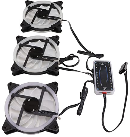 BAFOVY Enfriador de CPU RGB, 11 Aspas, Alto Flujo de Aire, 45 CFM, Silencioso, 19,5 DBA con Iluminación LED Colorida, Diseño de Marco Mejorado para Juegos de PC y Refrigeración de Computadoras de