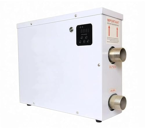 Genérico Calentador EléCtrico de Piscina, 11 kW, 220 V, Control de Temperatura Ajustable, termostato de Agua circulante, Bomba de Calor eléctrica para Piscinas elevadas y enterradas.