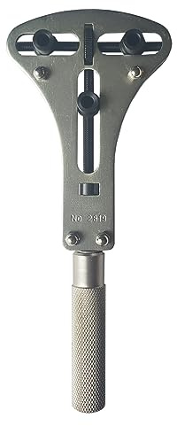 OTOOLWORLD Watch Screw Case Back Opener Remover Repair Tool Large Wrench & 12 Bits (55mm watch back case)