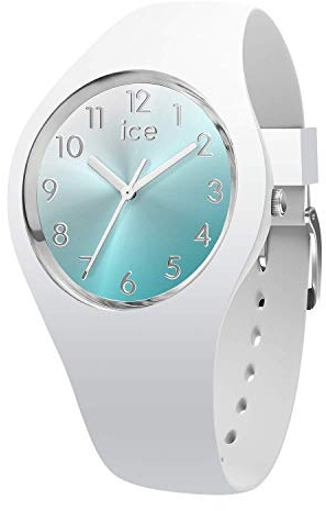 Ice-Watch - ICE sunset Turquoise - Weiße Damenuhr mit Silikonarmband - 015745 (Small)