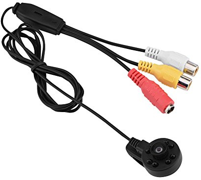 VBESTLIFE Überwachungskamera, HD 170 ° Weitwinkelkamera IR Infrarotkamera mit 8 IR LEDs FPV Micro PAL Audio und Videokamera