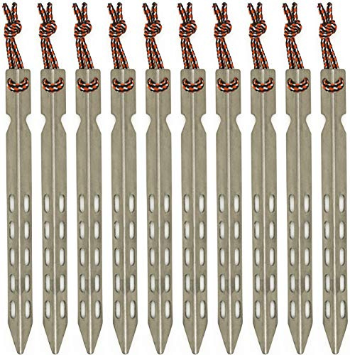 Ti-Time Titan Zeltheringe V-Profil 16 cm – 10 Stück Erdnagel