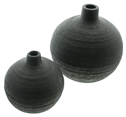 FRANK FLECHTWAREN Vase Noir, im 2er Set