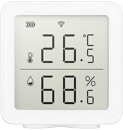 Kavolet Tuya WiFi Drahtloser Temperatursensor, WiFi Temperatur Feuchtigkeits Monitor, Drahtloses Indoor Hygrometer Thermometer, Heimautomatisierungs-Szenensystem, Kompatibel mit Alexa