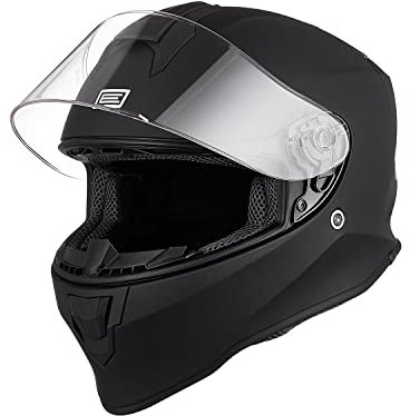 ORIGINE On Road Casco Integrale Casco Moto con Ventilazione ECE (SOLID MATT BLACK,L)