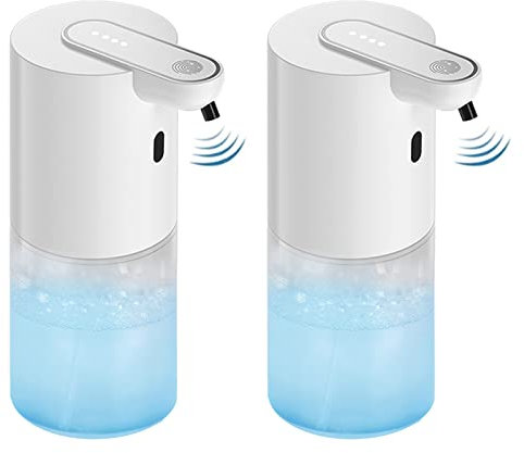 Seifenspender Automatisch, 2 Stück 400ml Schaumseifenspender Wandbefestigung Elektrischer No Touch Sensor für Küche,Büro,Schule,Hotel, Einheitsgröß