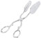 Pinces Plaquées Argent Pince Alimentaire en Alliage de Zinc Tête Pointue en Argent Pince à Pain Pince à Gâteau Pinces à Salade de Barbecue Ustensile de Cuisine Servant des Outils