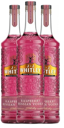 Vodka J.J. Whitley Raspberry 70 cl (Caja de 3 Botellas de 70 cl)