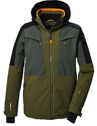 killtec Herren Skijacke/Funktionsjacke mit abzippbarer Kapuze und Schneefang KSW 407 MN SKI JCKT, mud, M, 41959-000