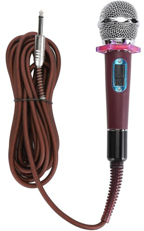 Handhållen Trådbunden Mikrofon, Kardioid Dynamisk Sångmikrofon, Klarljud Zinklegeringsmikrofon för Högtalare, Karaoke Sångmaskin, Förstärkare, Mixer (-2217240010912)