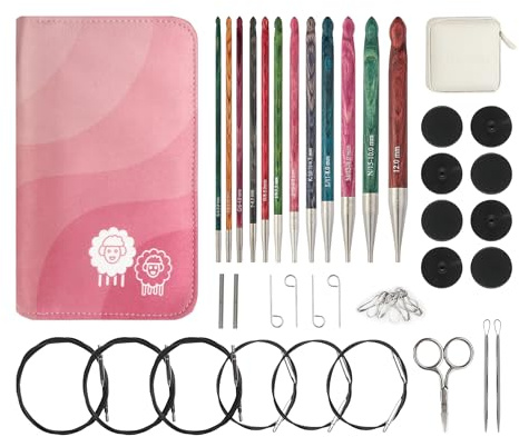 KnitPro Dreamz Grande Afghanisches/tunesisches Häkelnadel-Set | 12 Größen (3,5 mm bis 12 mm)