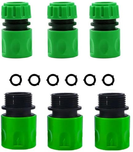 Conector Rápido Niple Hembra Macho Roscado Manguera Adaptador de Tubo para Tubería de Jardín Sistema de Riego por Goteo Filtro de Agua-Combinación E