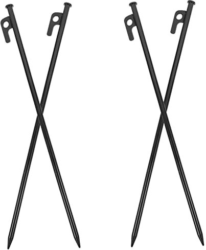 FOYTOKI 4 Stück Zeltheringe Aus Stahl 40cm Dicke Camping Bodenheringe Stabil Korrosionsbeständig Für Zelt Und Baldachin Outdoor Befestigung