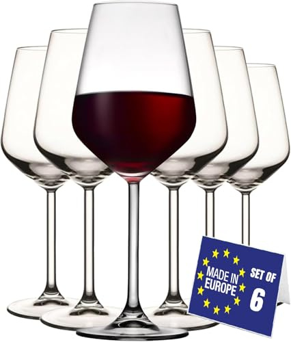 Luxus Weingläser, Rotweingläser 6er Set 350ml 100% BLEI FREI Spülmaschinenfest Weißweingläser, White Wine Glasses, Weingläser Weiß Wein Glas, Wein Gläser, Weisswein Glas, Red Wine Glasses