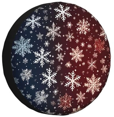 Reifenhülle Weihnachtsschneeflocke Autoreifen Tasche Universal Ersatz Reifen Abdeckung Passend Reifen Tasche Für Wohnmobile Anhänger Mpv 17 inch