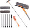 GOYOXOKY 2.4M Window Squeegee Cleaner Tool Kit with 6 Pole Long Handle, Glass Cleaner Brush with Squeegee and Microfiber Cloth, High Window Cleaning Equipment for Wall, Car Glass, Mirror