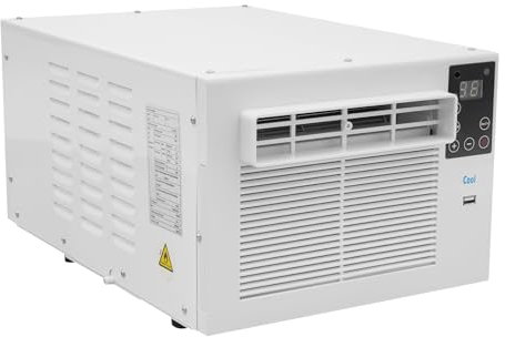 LANNADD Climatizzatore mobile, 280 W, raffreddamento, ventilazione, deumidificazione, dimensioni fino a 8 m³, aria condizionata mobile con telecomando e timer, ruote a 360°