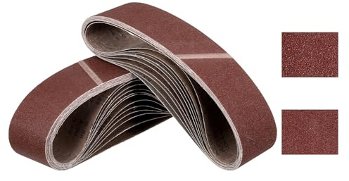 Kozelo 30Pz Cinture Levigatura 100mm x 915mm Grana 80/120 Ossido Alluminio Carta Vetrata Abrasiva Per Levigatrice A Nastro Lavorazione Metallo Lavorazione Legno Rimozione Ruggine