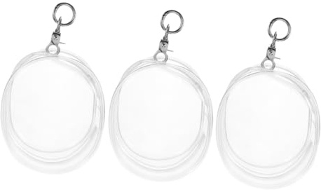 Hohopeti 3 St Transparent PVC Dockförvaringspåse med Nyckelring Bärbar Dockväska för Små Figurer Praktisk och Hållbar Dockdisplay för Utomhusbruk