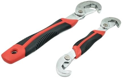 Juego de 2 llaves universales con agarre ajustable de 9 a 32 mm, llave de trinquete, llave combinada, herramientas manuales