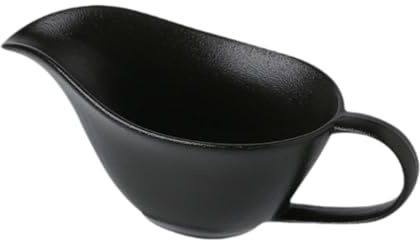 BEALIFE Såsskålset för fester Keramisk såsskål och serveringsskålar Såskanna Fint porslin med slät kant Porslin Vit dippskål, svart, 20x9x8 cm