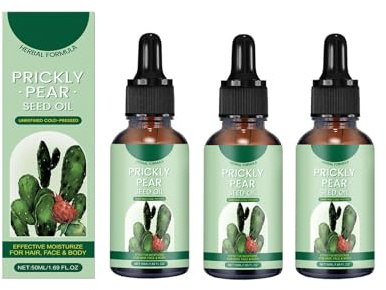 Kaktusfeigenkernöl, 100% reines Bio-Kaktusfeigenkernöl, für Haar, Haut, Gesicht und Nägel, 50 ml