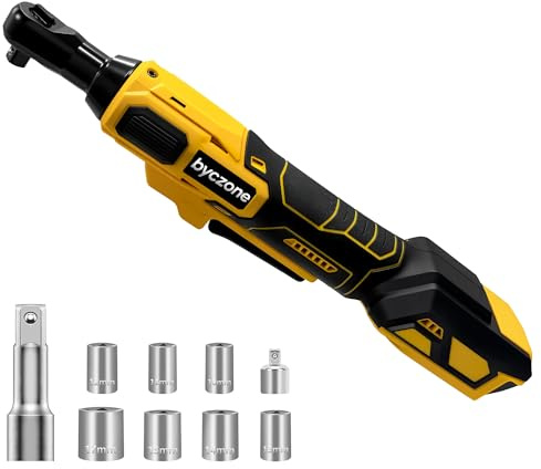 Chiave a cricchetto senza fili da 3/8 per batteria Dewalt da 20 V (senza batteria), cricchetto elettrico da 13,7 m (61 N.m) con velocità variabile, 7 prese, adattatore da 3/8 a 1/4, per riparazioni