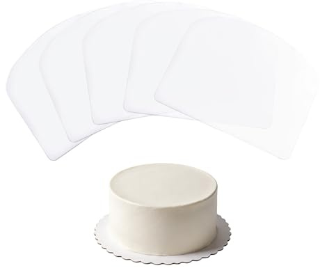 PureSphere 5 Pack Transparent Cake Cream Scrapers,Flexible Icing Smoothers | 5 pack transparent food-grade plastic cake scrapers, flexible icing smoothers for buttercream, fondant and cake decorating