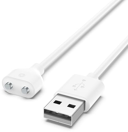 Vancle 6mm Magnetic USB Cable DC Charger with 2 Pins Replacement Charging Cord for Massager- Single Polarity 1m