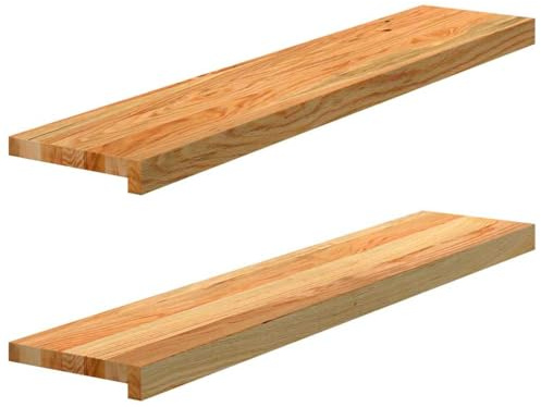 2 davanzali in legno massello di rovere 100 x 20 x 2 cm, davanzale in legno massello non trattato