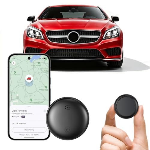 Localizador GPS para Coche, GPS Coche Localizador Magnético Rastreador GPS, Compatible con Google Find Hub (Sólo Android) Seguimiento en Tiempo Real para vehículo,Niños, Mascotassin Suscripción/SIM