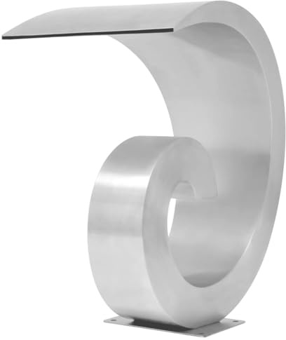 vidaXL Fontana per Piscina Giardino Decorazione Laghetto Stagno Resistente al Cloro Gioco d'Acqua Cascata in Acciaio Inossidabile 50x30x53 cm Argento
