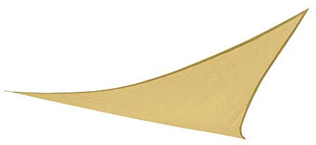 AKTIVE Dreieckiges Sonnensegel 360x360x360 cm beige für Garten oder Terrasse, Polyester 160 g/m², UV50 Sonnenschutz, Inkl. 3 Befestigungsseilen, Schnelle und einfache Montage (61015)