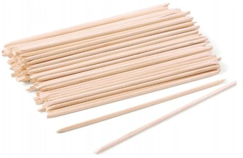 PROFICO 15 Stück Holzstäbchen | Orange Holz Sticks | Nagelhautschieber für Maniküre Pediküre | Manikürstäbchen Nagelhautpflege