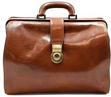Doktortaschen aus Leder - D&D0207 - Made in Italy (Honig)