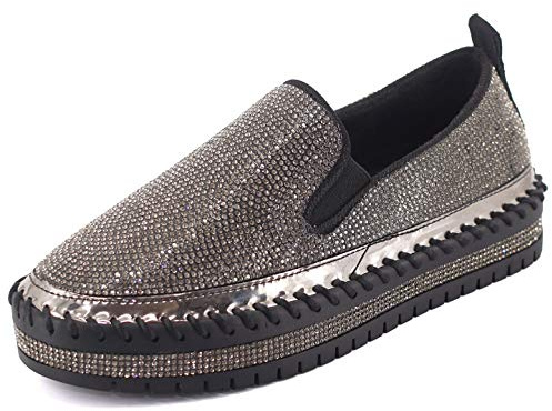Espadrilles Med Svarta Glänsande Paljetter (39)