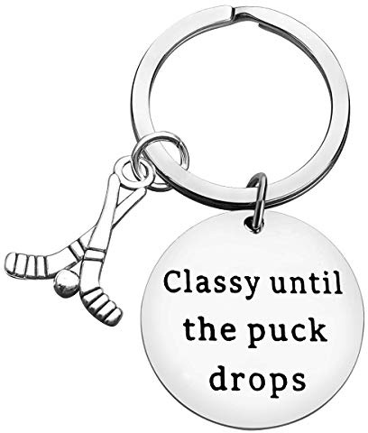 Ice Hockey Keychain Gifts for Hockey Coach or Player's Keychain Valentines Christmas Birthday Present for Daughter Son Teenager Boys Girls Men Women Brother Sister Teammate Friend