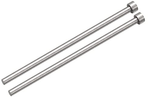 sourcing map 2 Stück Gerade Auswerferstifte Pin Punches, 8mm (5/16) DM Werkzeug Auswerferstifte, 65Mn Stahl Rundspitzenstempel 200mm (8) Lang Kunststoffteile Auswerfer für Mechanische Wartung