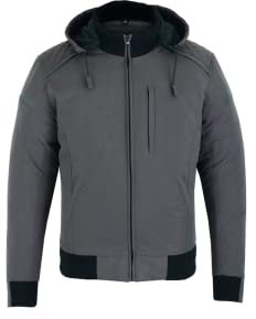 BLACKWILD Motorradjacke Herren | City Street CE-zertifiziert Protektorenjacke | Leicht und Atmungsaktiv Motorradjacke Herren mit Abnehmbarer Kapuze (5XL)
