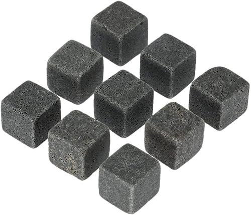LATRAT Whisky Stones Geschenkset mit 9 Granit Whisky Rocks Bag Wiederverwendbare Steine Kühlsteine