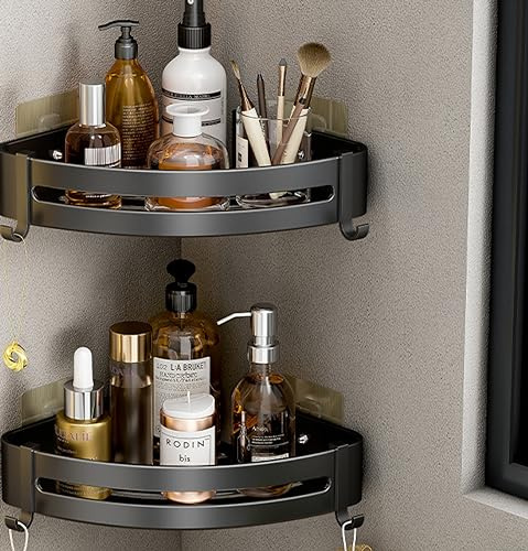 Shelf washbasin Bathroom Storage, Double Triangular Basket (Patch Type)