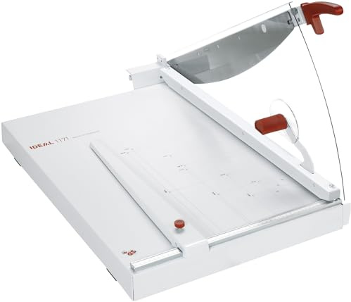 Schneidemaschine IDEAL 1171, 40 Blatt, Schnittlänge 710 mm,Made in Germany | Papierschneider f. Papier, Karton, Kunststoff, Metallfolie, ideal f. Werkstatt, Metalltisch,hochwertiges Messer,professionell