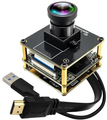 IFWATER Caméra HDMI 4 K 60 fps haute vitesse USB 3.0 pour moniteur de conférence de culte Type-C HDMI sortie simultanée PC caméra pour ordinateur avec objectif 120 degrés sans distorsion Webcam