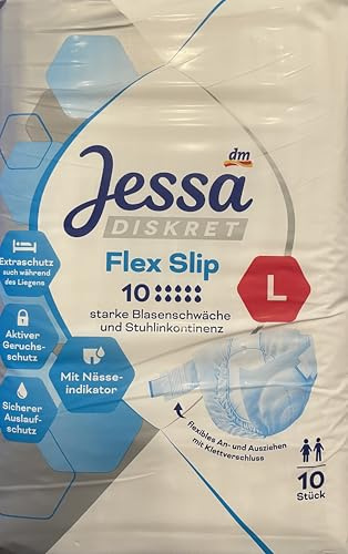 Jessa Diskret Pants Inkontinenz Flexslip Gr. L Auslaufschutz, 10 St