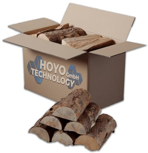 Premium Kaminholz 60 kg aus Kiefer - 33 cm Scheite - Ideal für Kamin, Grill, Ofen & Feuerstelle - Trockenes Brennholz