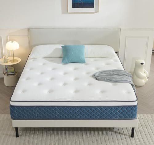 Hiimgo Materasso a molle insacchettate 160 x 200 cm, 7 zone H3, comfort ottimale e supporto schiena, scarico ergon.