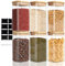 FoiiLiio 750ml Tarros de Cristal, Hermético Juego de 6 Botes de Cristal con Tapa de Bambu, para Cereales Judías Avena - Φ8.0x15cm