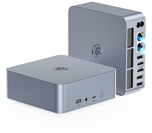 Beelink EQI12 Mini PC,Intel 12th Gen Core i3-1220P (10C/12T,up to 4.4GHz),Mini Computer with 16GB DDR4 RAM 500GB M.2 2280 PCle 4.0x4 SSD,4K Dual Screen Display/Dual LAN/WiFi6/BT5.4/USB3.0