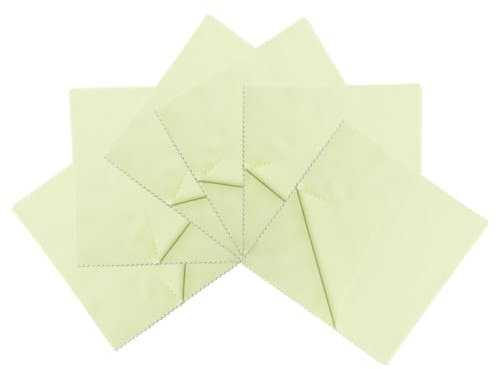 Lot de 6 chiffons de nettoyage réutilisables pour bijoux en argent - Pour cuivre, sterling, argent, or, plaqué
